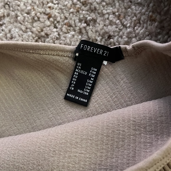 Beige Forever 21 Ribbed Tank - Picture 5 of 5